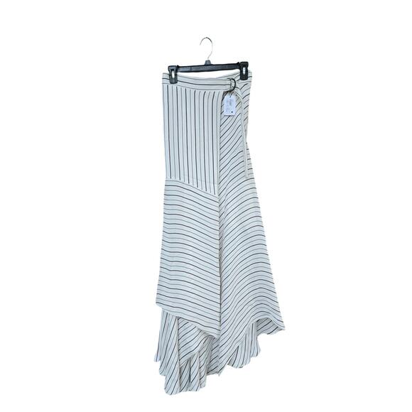 Chloe White striped silk maxi skirt size 38 NWT - Picture 6 of 11